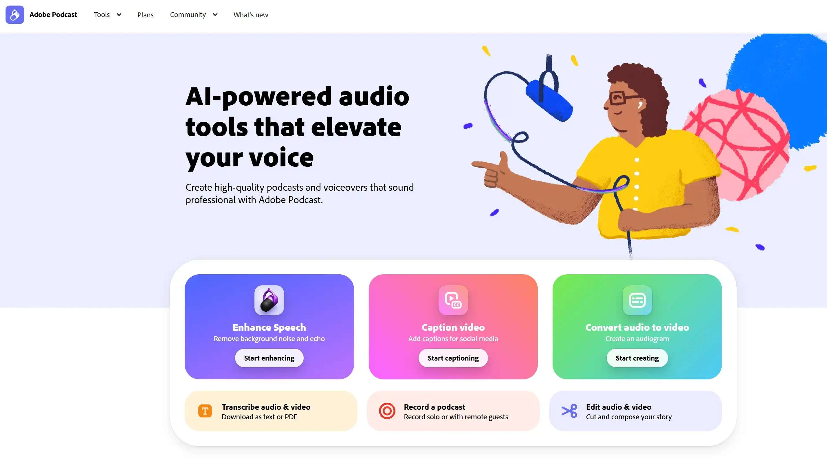 Adobe Podcast screenshot