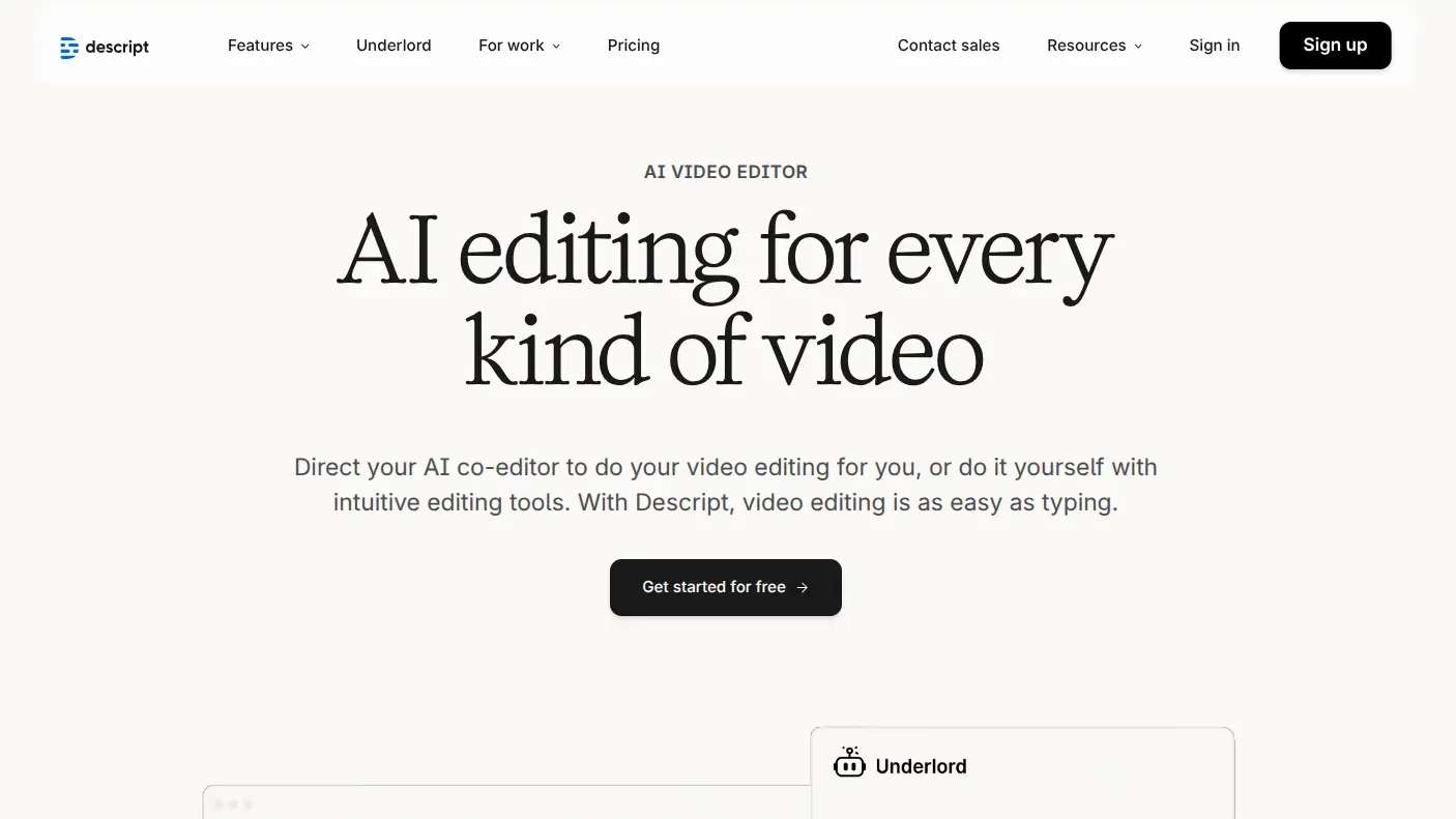 Descript screenshot 1