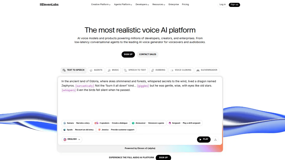 ElevenLabs screenshot