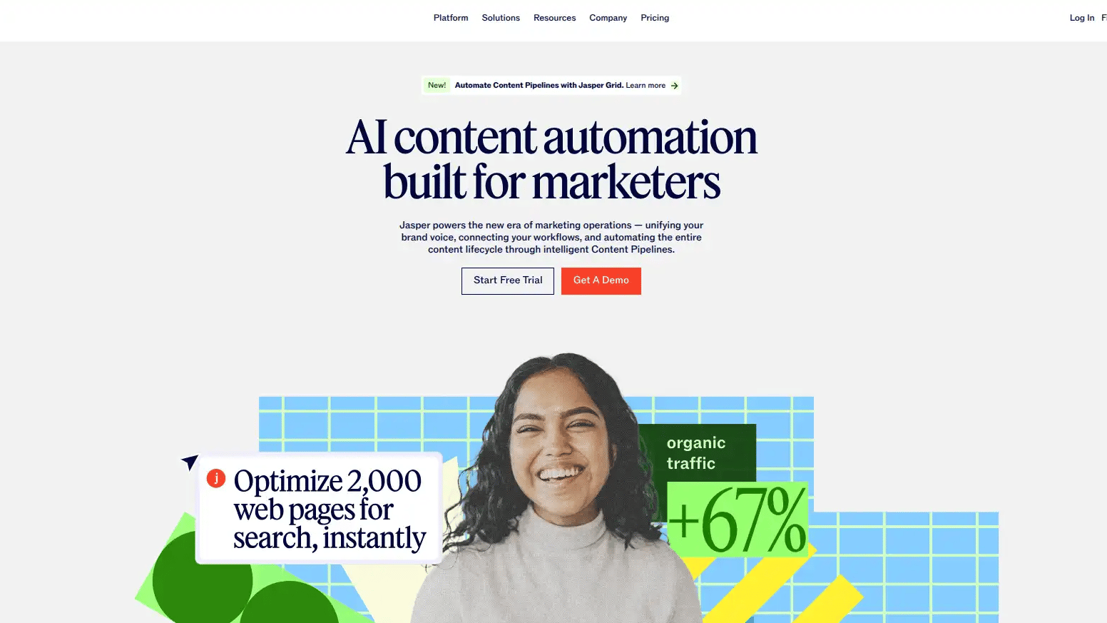 Jasper AI screenshot